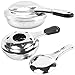 2 PCS Brûleur À Fondue en Acier Inoxydable DBAILY Mini Brûleur à Alcool Poêle Réchaud à Alcool Portable Anti-Brûlure Détachable en Plein air Marmite à Panique Durable Et écologique