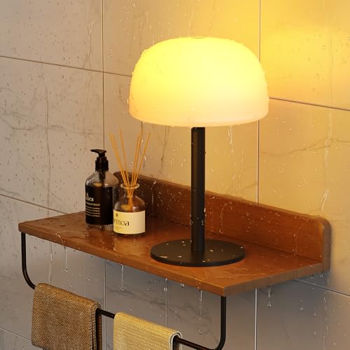 Image of Shower Lamp Waterproof, Cordless IP65 Shower Lights for Inside Shower, 7500mAh Rechargeable Battery, 3 White Tones & 15 RGB Stepless Dimming LED Table Lamp for Bathroom Bathtub Patio Outdoor