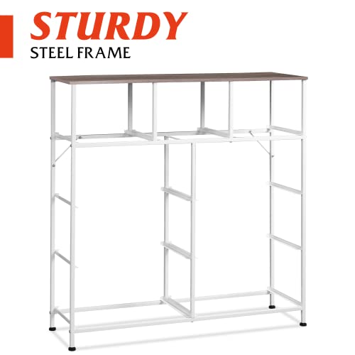 Wlive Dresser With 9 Drawers, Fabric Storage Tower For Kids Bedroom, Entryway, Closets, Nursery Chest Organizer Unit With Textured Print Fabric Bins, Steel Frame, Wood Top, Greige #TOP7