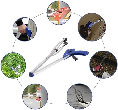 Image of 32 Inch Foldable Grabber Pick - Up Tool | Extra Long Reach Lightweight Trash Picker Stick with Strong Grip | Ideal for Elderly Garden Cleaning Litter Collection & Limited Mobility Users
