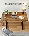 ErGear Whole Piece Standing Desk with 48x30 inch Desktop, Adjustable Stand Up Desk for Home Office, Electric Computer Desk Workstation with Cable Management Tray, Vintage Brown, EGESD65V