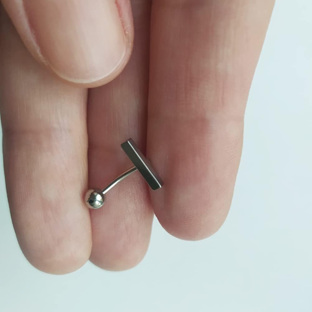 Longita Belly Button Rings Short Bar for Women Stainless Steel Belly Ring Navel Piercing Jewelry 14g Colorful Ball Pack 6mm 1/4” 8mm 5/16“ 10mm - Image 7