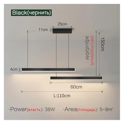 Plafonnier LED suspendu pour salle à manger et table de restaurant chic