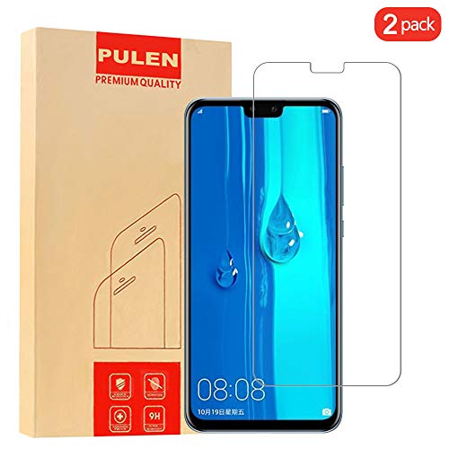 [2-Packs] PULEN Screen Protector for Huawei Y9 2019, HD 0.3MM Slim Anti-Scratch Bubble Free 9H Hardness Tempered Glass for Huawei Y9 2019