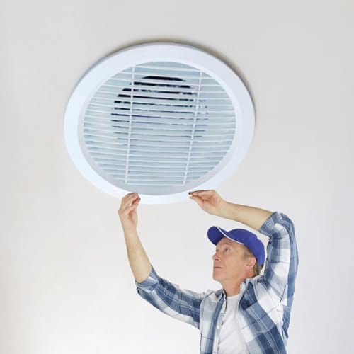 Cache-diffuseur de plafond rond pour l'aération discrète du salon et bureau
