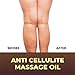 First Botany, Anti-Cellulite Massage Oil Infused with Collagen & Stem Cells - Natural Cellulite & Stretch Mark Treatment for Men & Women - 8 oz