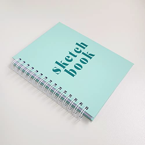 Sketchbook para Aquarela 21x15 cm Espiral 240g 100 páginas (Verde-claro)