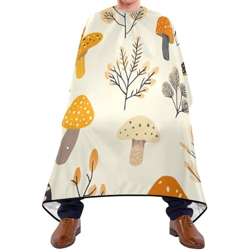 Kigai Mushroom Hair Cutting Cape for Men & Women Waterproof Barber Cape Professional Hairdressing Salon Styling Apron with Adjustable Closure Snap