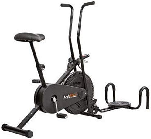 Lifeline Unisex Adult 102 Exercise Cycle with Twister and Push Up Exercise Bike - Black, One Size