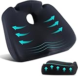 Seat Cushion for Office Chair, Large Memory Foam Cushions for Sciatica & Hip & Coccyx Support Desk Chair Cushion Pad Pillow for Long Sitting Office Workers, Car Seat Drivers