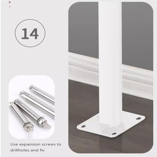 Height Adjustable Ballet Barre Yoga Rods,Adjustable Portable Ballet Barre - Freestanding Dance Pole, Wall-Mounted Stretching Bar for Kids & Adults, Perfect Dance Exercise Equipment,（White,15