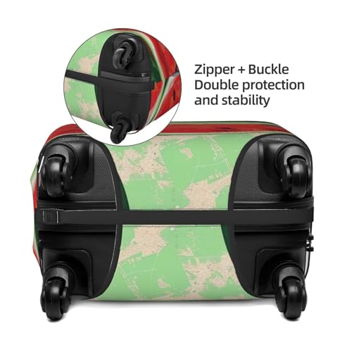 Red Watermelon Print Travel Luggage Cover - Personalization Elastic Suitcase Protector,XL(Fit 29-32 Inch Luggage)4