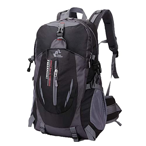 Mochila impermeable de senderismo 35L para niños negra