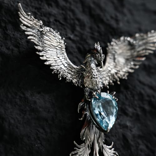 Pendentif phénix en argent symbole de renaissance et talisman unique - 4