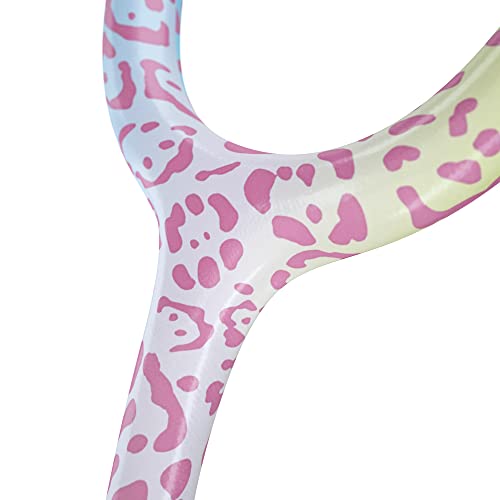 Mdf Rainbow Leopard Kaleidoscope Procardial Cardiology Stethoscope, Lightweight Titanium, Adult, Dual Head, Rainbow Leopard Tube, Kaleidoscope Chestpiece-Headset, Mdf797Trlkl #TOP2