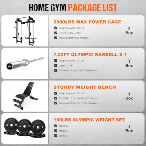 Image of WM3-V4 Folding Squat Rack, Wall Mounted Power Rack with Dual Independent Pulley System, Functional Trainer with 5 Adjustable Function Modes for Space Saving