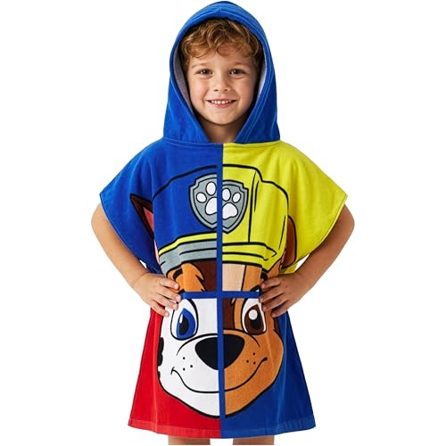 Get Trend Paw Patrol Serviette de Bain avec Capuche Peignoir de Bain Enfant Absorbant Poncho de...