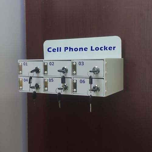 Generic - Casier de téléphone portable à 6 emplacements à 9 emplacements pour salle de classe, boîte de rangement en acrylique blanc pour téléphone portable, bureau, salles d'examen, entreprise, laboratoires