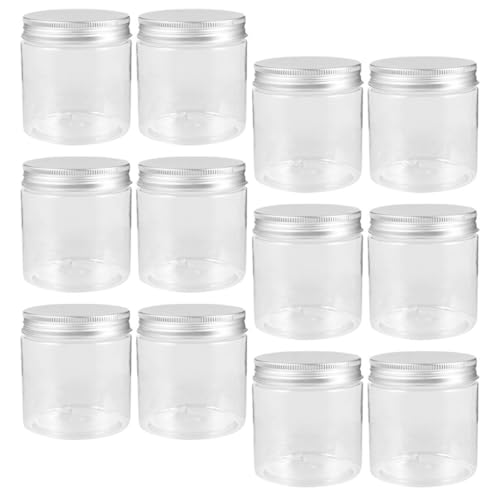 NULYLU Tarros para Almacenamiento Hermético de 3.34 Oz Tapa de Aluminio, 12 Piezas Ideales para Conservar Gelatinas, Especias y Cosméticos en Hogar y Viajes