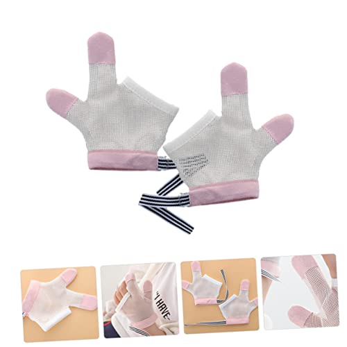 Hand Correction Device for Boys and Girls Stop Thumb Sucking Finger Sucking Newborn Mittens Mesh Design4