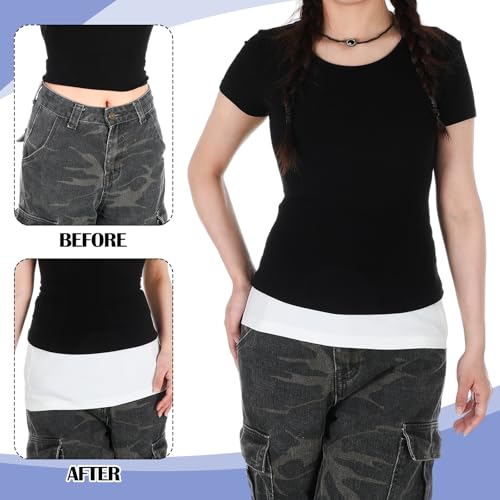 Zoooyawn 3 Pcs Shirt Extenders for Women Shirt Layering Extension Cami-shirt Layering Extension Half Slips Cleavage Cover for Women Cover Waist4