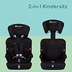 Bebeconfort Ever Safe+, Bequemer 2-1 Kindersitz, für Kinder von 9 Monaten bis 12 Jahren, 9-36 kg, Full Black