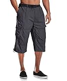 MAGCOMSEN 3/4 Hose Herren Carogo Shorts Sommer Wanderhose Bermuda Shorts für Männer Outdoor Sporthose Capri Casual Arbeitshose Taktisch Shorts mit Elastischer Taille Grau 40