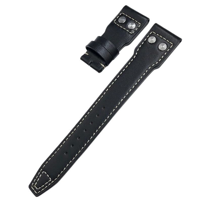 Bracelet montre cuir GUMMMY agate 20mm pour style pilote au quotidien