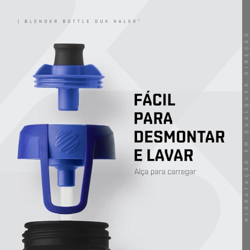 Dux Nutrition Squeeze Blender Bottle Halex 710ml - Azul Royal