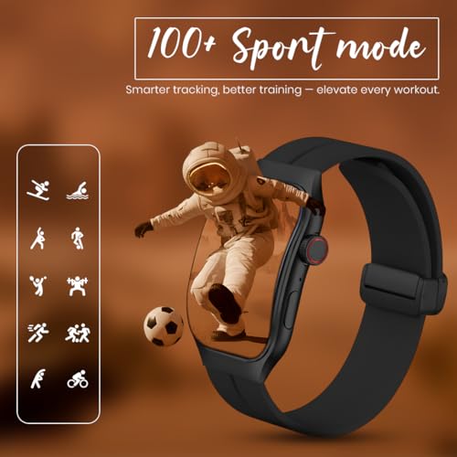 Image of GameSir Fitrivo Black Dial Smart Watch Combo 2.01 inch AMOLED Display with 4 Straps, Bluetooth Calling, IP67, Crown Control, 100+ Sports Modes, SPO₂ & Health Tracking, for Men & Women (Black Dial)