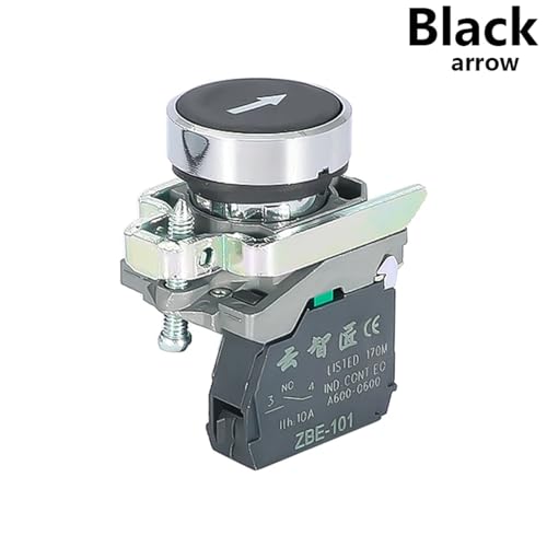 Interruptor de botón XB4-BA11 pulsador industrial flecha negra 2