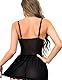 EVELIFE Sexy Dessous Set Für Damen Spitze Reizwäsche Negligee Nightwear Babydoll mit Pantie und Strumpfbänder (Schwarz, XXL)