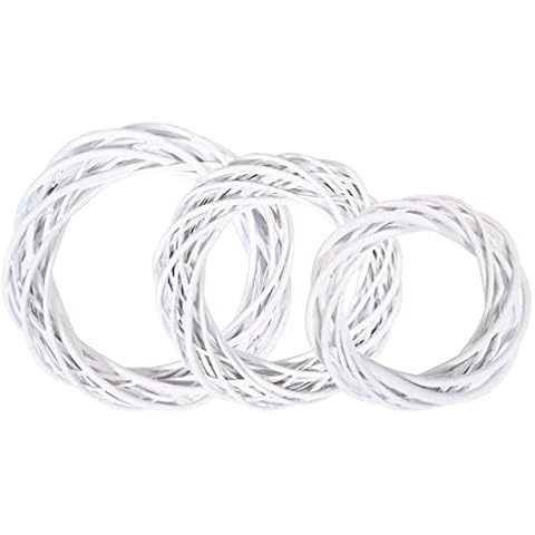 3Pcs Natural Rattan Wreaths for DIY Decor Cover
