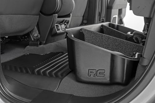 Rough Country Under Seat Storage for 19-24 1500 | 20-24 2500HD/3500HD - RC09061, Black
