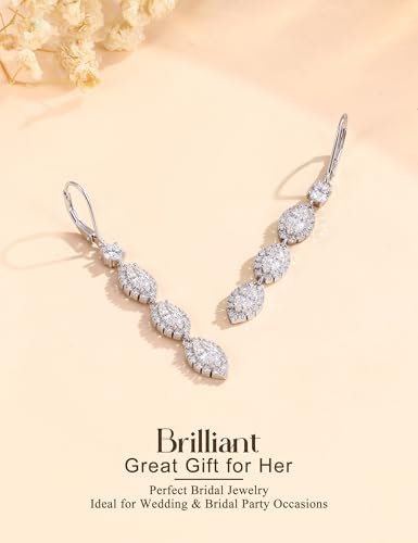 Image of PATISORNA 925 Sterling Silver Long Dangle Earrings for Women Hypoallergenic