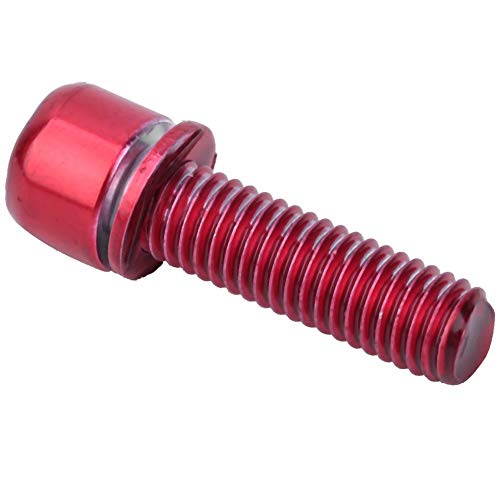 Maxmartt Stem Bolt Titinum Bike,M5X18Mm Bicycle Stem Screw Bolt With Spacer Titanium Alloy Bike Steering Handlebar Part(Red) #TOP7