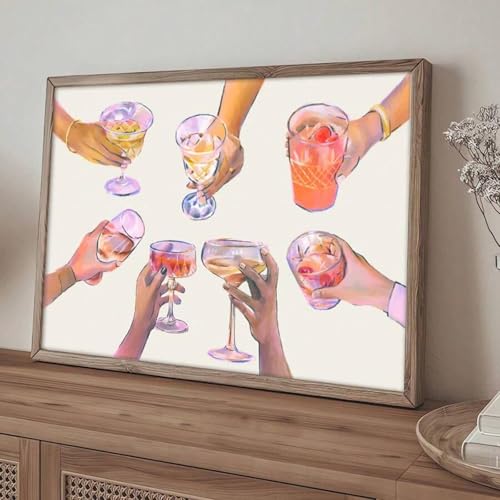 Toile rétro de chariot de bar 30 x 45 cm : une décoration murale encadrée unique