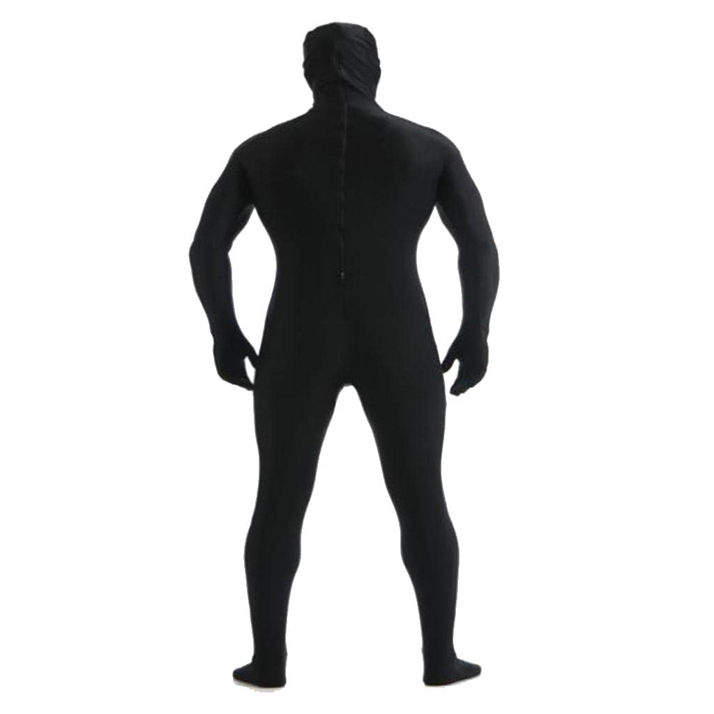 Full Body Spandex Skin Suit Zentai Constume Unitard Leotard L Black-image-22