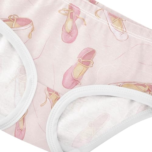 Wusikd Ballet Shoes Girls' Underwear Cotton Pink Girls Briefs Soft Toddler Underwear 2T4