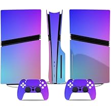 Skin Sticker Compatible with PS5 Pro Disc Console, Protective Vinyl Decal Cover Wrap for Wireless Controller Multi