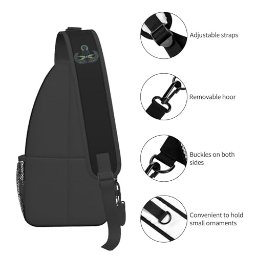 Morrales pequeños tipo sling negros para hombre miniatura 6