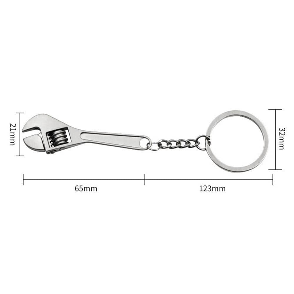 Llavero Llave Inglesa ajustable, Diseño ajustable, Herramienta, Colgante para llaves Mini, Mecánico, Souvenir, Metálico - imagen 2