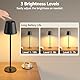 UPXNBOR LED Tischlampe Kabellos, Akku Tischleuchte Kabellos, Indoor und Outdoor Tischlampe Akku, 3-stufig dimmbares Warmlicht, IP54 Wasserdicht, Vollmetallgehäuse, Schwarz