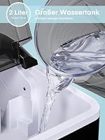 Eiswürfelmaschine Testsieger 2025, 14 kg 24 Stunden, 9 Eiswürfel in 6-8 Minuten, Gerauscharmer Betrieb, 120W Ice Maker mit Schaufel u. Korb, Eiswürfelbereiter für Zuhause, Büro (Dunkelgrau) – Ansicht 5