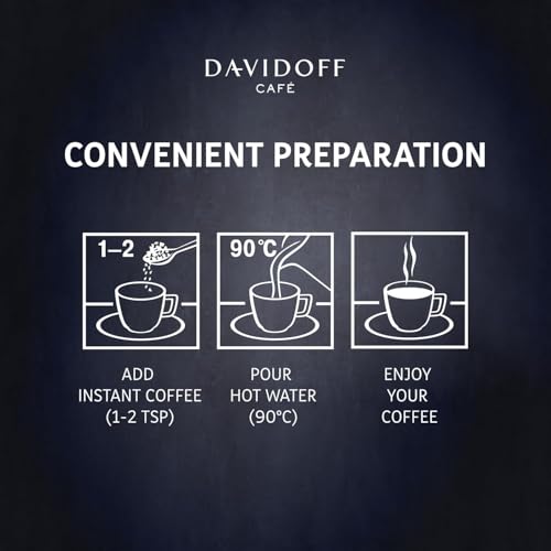 Image of DAVIDOFF Rich Aroma Instant Coffee, 100% Arabica, Vivid & Spicy, Premium Coffee Granules 45g (Product Of Germany) By DECADENT (Rich Pack Of 2)