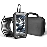 Desiumite Industrielles IPS-Endoskop mit 1080P Dual-Objektiv, 8 mm wasserdichter Kamera, 5 m halbstarrem Kabel und verstellbarer LED-Beleuchtung, 12,7 cm (5 Zoll)