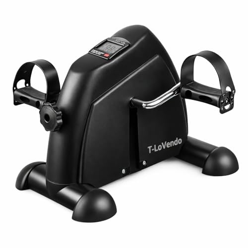 Pedaleador Estático con Pantalla LCD / Mini Bicicleta para Brazos y Piernas / Resistencia Ajustable / Pedales Antideslizantes / Rehabilitación y Fisioterapia / Fitness en Casa / Compacto Portátil