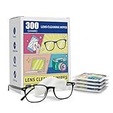 Glasses Cleaner Wipes 300 Individually Wrapped - Streak-Free Lens Wipes for Eyeglasses, Screens & Optical Devices - Image 1