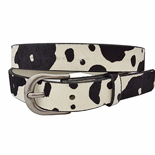 Hot Trendy Cow Hair Leather Belt in Animal Print
