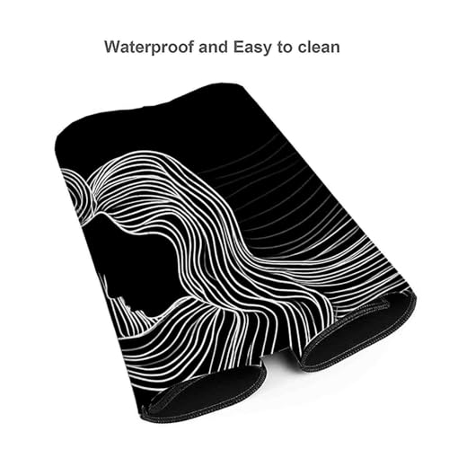 Tapis de souris XXL avec surface imperméable et bords cousus s4515